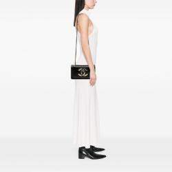 Pre Owned Chanel Black Lambskin CC Antico Flap Bag