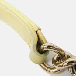 Pre Owned Chanel Boy V Stitch Yellow Leather Shoulder Bag