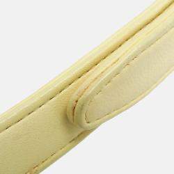 Pre Owned Chanel Boy V Stitch Yellow Leather Shoulder Bag