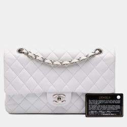Pre Owned Chanel Medium Classic Caviar Double Flap