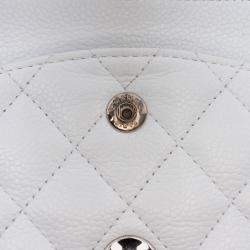 Pre Owned Chanel Medium Classic Caviar Double Flap