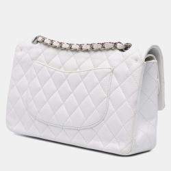 Pre Owned Chanel Medium Classic Caviar Double Flap