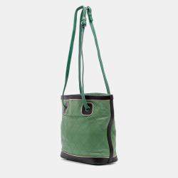 Pre Owned Chanel Black Green CC Quilted Lambskin Country Club Tote