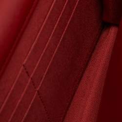 Pre Owned Chanel Red Quilted Leather Classic Wallet on Chain