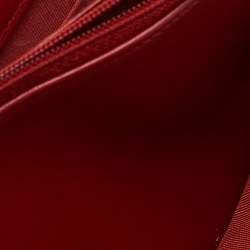 Pre Owned Chanel Red Quilted Leather Classic Wallet on Chain
