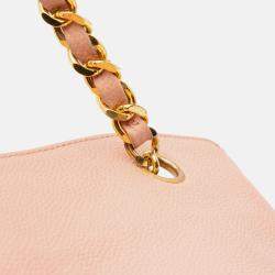 Pre Owned Chanel Pink CC Caviar Chain Tote