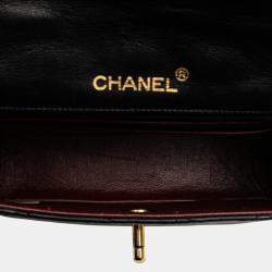 Pre Owned Chanel Mini Classic Black Lambskin Shoulder Bag