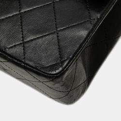 Pre Owned Chanel Mini Classic Black Lambskin Shoulder Bag