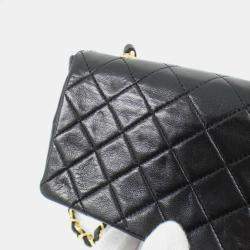 Pre Owned Chanel Black Leather Shoulder Bag