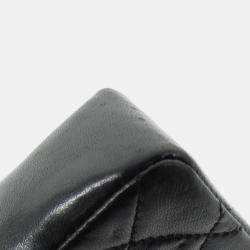 Pre Owned Chanel Black Leather Shoulder Bag