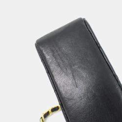 Pre Owned Chanel Black Leather Shoulder Bag
