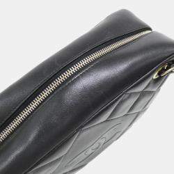 Pre Owned Chanel Black Leather CC Line \Shoulder Bag