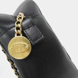 Pre Owned Chanel Black Leather CC Line \Shoulder Bag