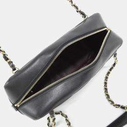 Pre Owned Chanel Black Leather CC Line \Shoulder Bag