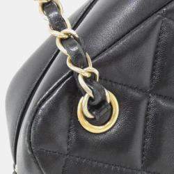 Pre Owned Chanel Black Leather CC Line \Shoulder Bag