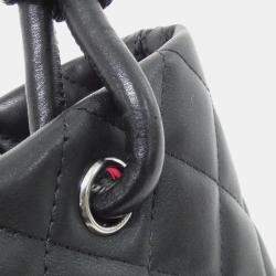 Pre Owned Chanel Cambon Ligne Black Leather Shoulder Bag