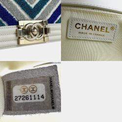 Pre Owned Chanel Boy Multicolor Leather Shoulder Bag