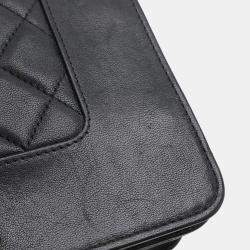 Pre Owned Chanel Mademoiselle Black Leather Chain Wallet