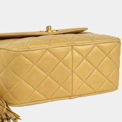 Pre Owned Chanel Diana Flap Beige Lambskin Camera Bag