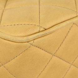 Pre Owned Chanel Diana Flap Beige Lambskin Camera Bag