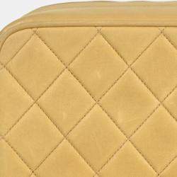 Pre Owned Chanel Diana Flap Beige Lambskin Camera Bag