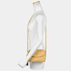 Pre Owned Chanel Diana Flap Beige Lambskin Camera Bag