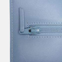 Pre Owned Chanel Blue CC Caviar Wallet On Chain
