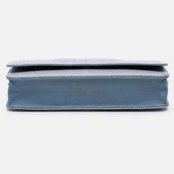 Pre Owned Chanel Blue CC Caviar Wallet On Chain