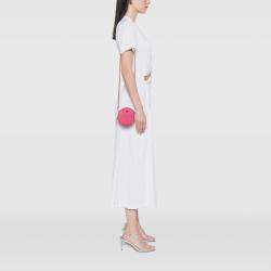 Pre Owned Chanel CC Quilted Caviar Round Clutch With Chain
