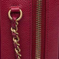 Pre Owned Chanel Small Caviar Filigree Vanity Case