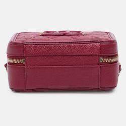 Pre Owned Chanel Small Caviar Filigree Vanity Case