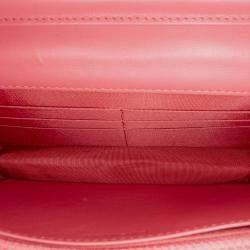 Pre Owned Chanel Quilted Lambskin Double Stitch Tassel Wallet On Chain