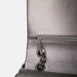 Pre Owned Chanel Grey Jumbo Classic Lambskin Double Flap