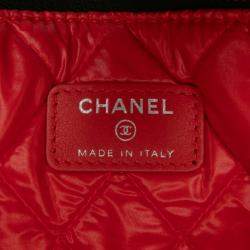 Pre Owned Chanel Black Medium Quilted Lambskin Data Center O Case Clutch