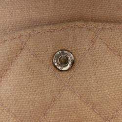 Pre Owned Chanel Medium Classic Lambskin Trimmed Canvas Line Double Flap