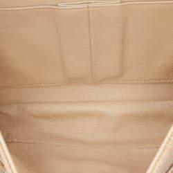 Pre Owned Chanel Medium Classic Lambskin Trimmed Canvas Line Double Flap