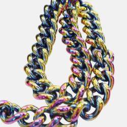 Pre Owned Chanel Old Medium Quilted Iridescent Goatskin Boy Flap