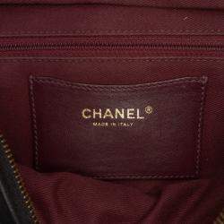 Pre Owned Chanel Black Large Quilted Iridescent Calfskin Shiva Flap