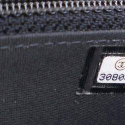 Pre Owned Chanel Maxi Pearls Mini Black Lambskin Clutch On Chain 