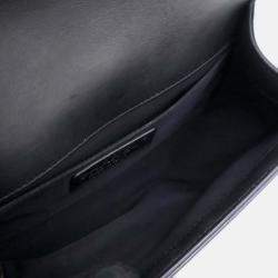 Pre Owned Chanel Boy Small Black Patent Leather Shoulder Bag