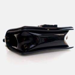 Pre Owned Chanel Boy Small Black Patent Leather Shoulder Bag