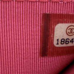 Pre Owned Chanel Classic Pink Lambskin Wallet On Chain 