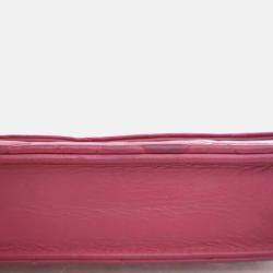 Pre Owned Chanel Classic Pink Lambskin Wallet On Chain 