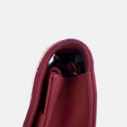 Pre Owned Chanel Classic Pink Lambskin Wallet On Chain 