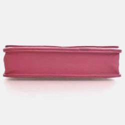 Pre Owned Chanel Classic Pink Lambskin Wallet On Chain 