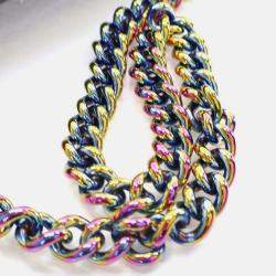 Pre Owned Chanel Boy Medium Mermaid Purple Goatskin Shoulder Bag