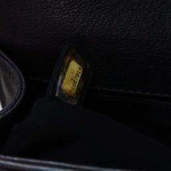 Pre Owned Chanel Boy Medium Mermaid Purple Goatskin Shoulder Bag