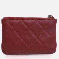 Pre Owned Chanel Lambskin Key Pouch 