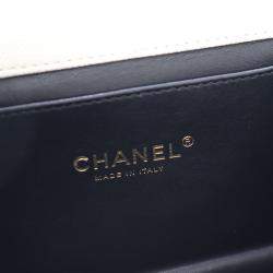 Pre Owned Chanel White Caviar Coco Flap Bag