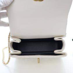 Pre Owned Chanel White Caviar Coco Flap Bag